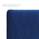 Platform Bed Frame, Queen Size, Velvet, Blue Navy, Modern Contemporary, Bedroom