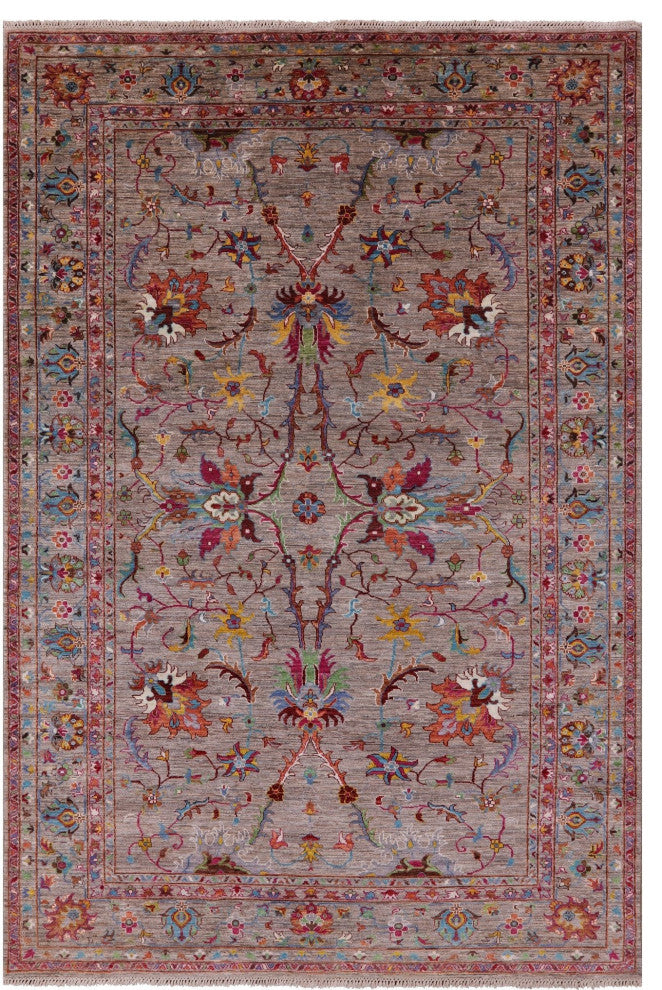 Persian Tabriz Hand Knotted Wool Rug 6' 9" X 10' 4" Q7684