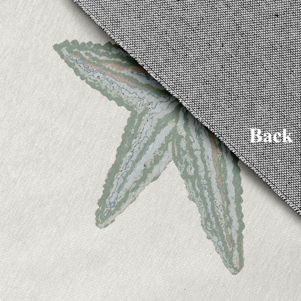 Starfish Nautical Chenille Rug