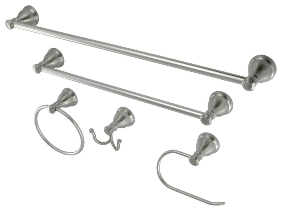 Kingston Brass 5-Piece Bathroom Accessory Set, Brushed Nickel
