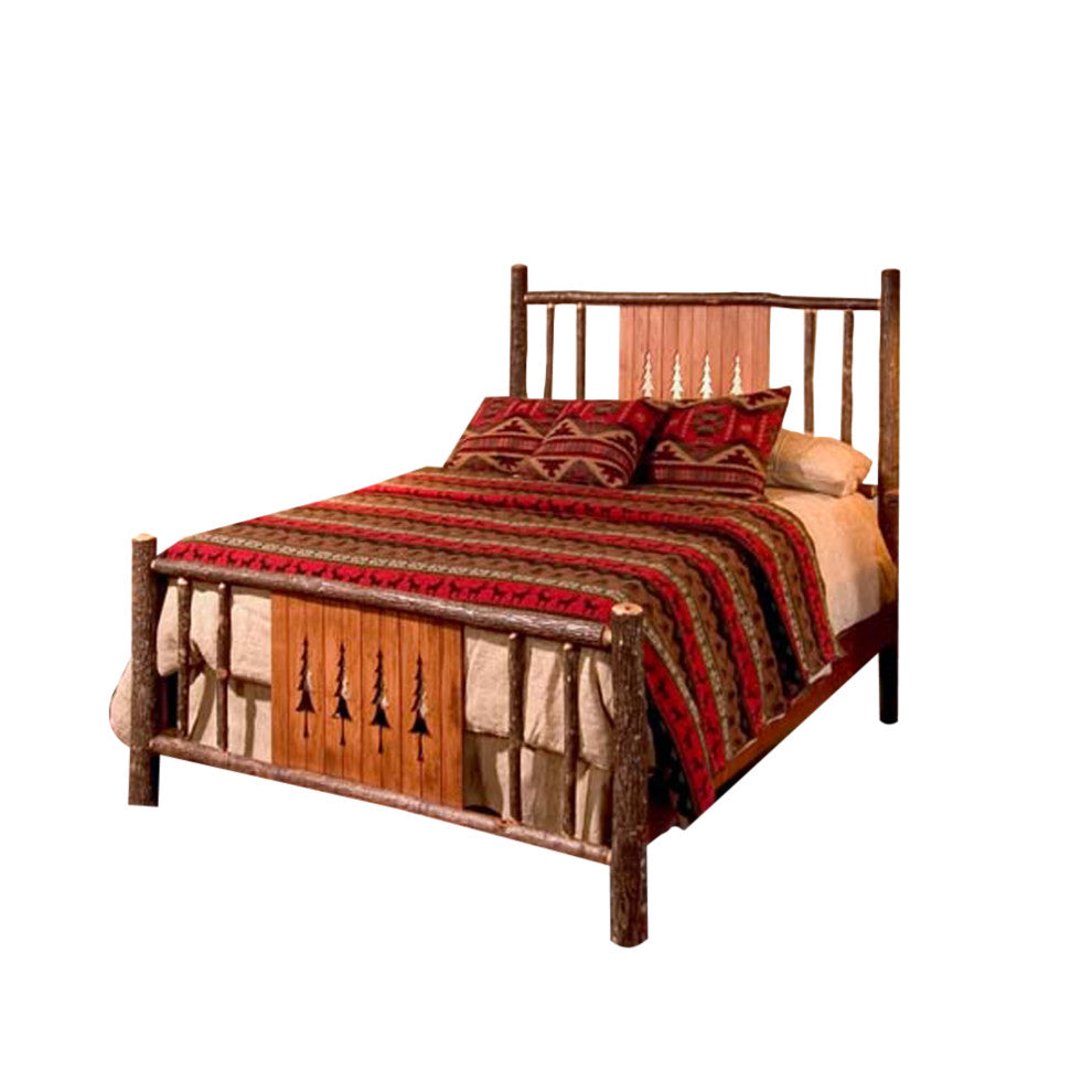 Pine Tree Bed, Natural Bark Finish, Twin