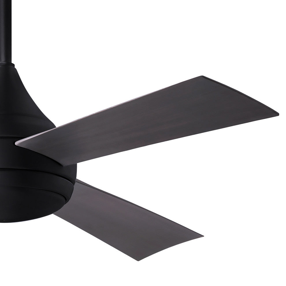 Donaire Paddle Fan Integrated LED, Matte Black, Brushed Bronze Blades