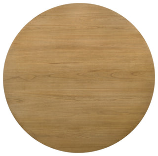 Jasper White 59"W Contemporary Round Dining Table with Pedestal Base, Driftwood