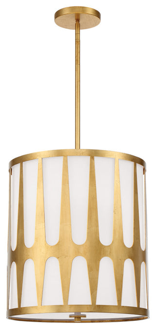 Royston Four Light Pendant in Antique Gold
