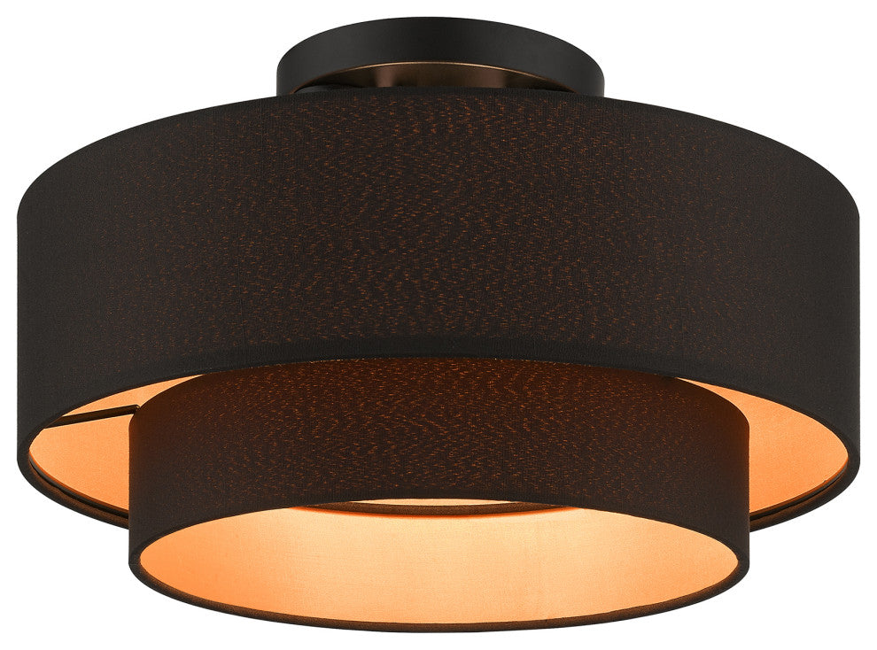 Sentosa 3-Light Black Large Semi-Flush