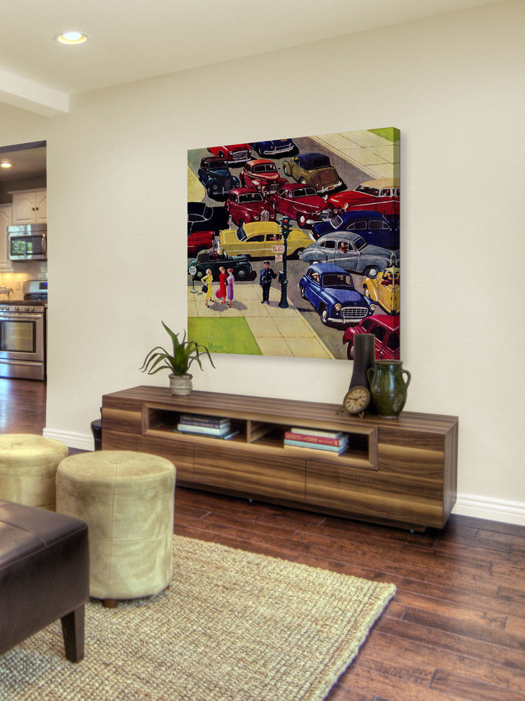 "Traffic Jam" Painting Print on Canvas by Earl Mayan