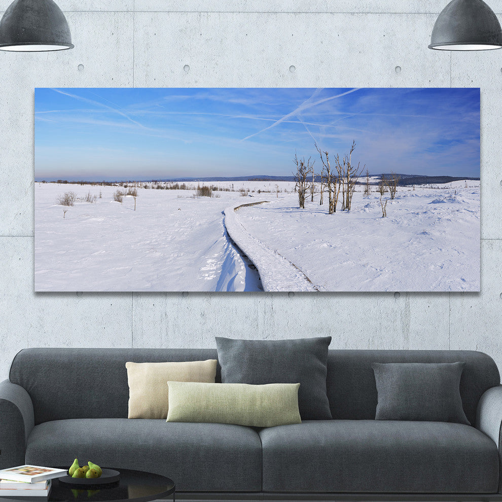 Hautes Fagnes in Belgium Panorama, Oversized Seashore Canvas Art Print, 60"x28"