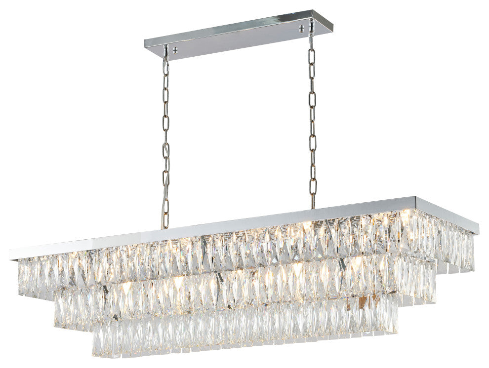 Bethel International OC47C48CH 17-Light Chandelier, Chrome