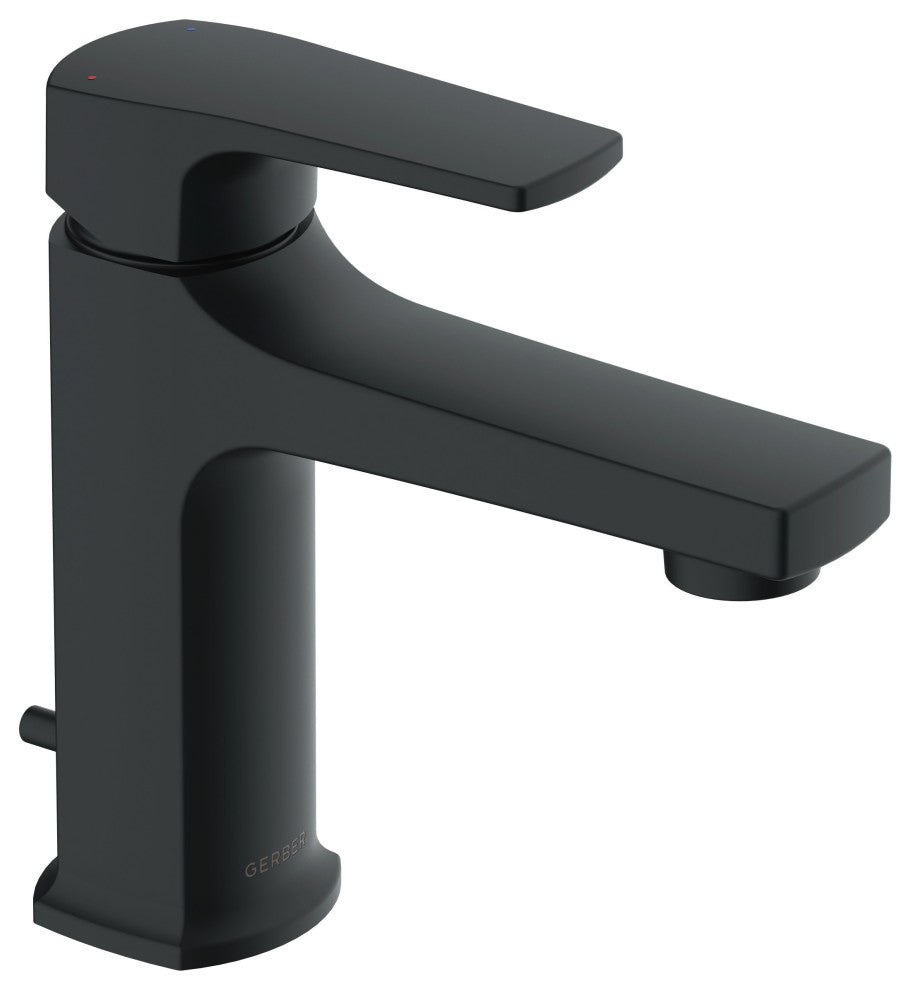 Tribune 1H Bath Faucet 1-Hole Mount, 50/50 Pop-Up Drain 1.2gpm, Satin Black