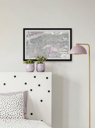 "Brooklyn Map" Framed Painting Print, 12x8