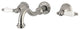 KS3028PL Two-Handle Wall Mount Tub Faucet, Brushed Nickel