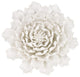 Cream Exaggerated 9" Ceramic Flower Wall Art