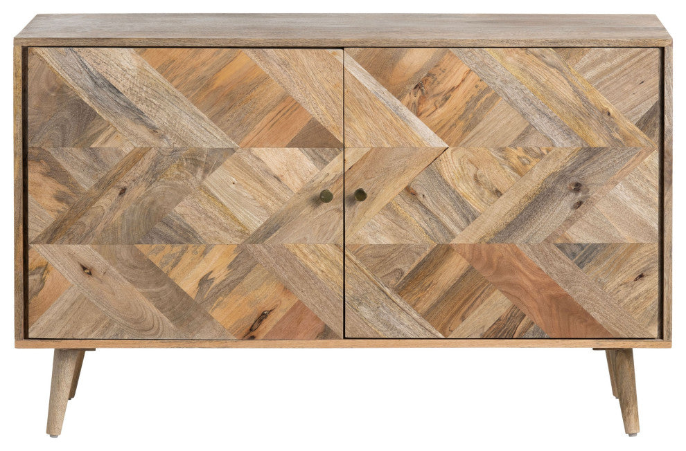 Whitaker 2-Door Mango Wood Chest, Natural