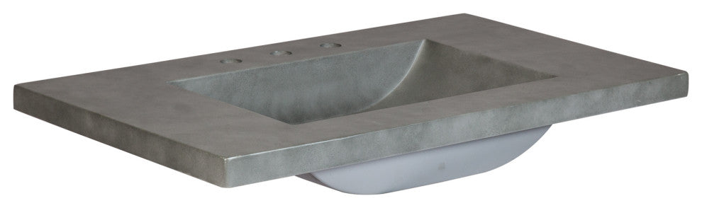 42" Single Bathroom Cement Vanity Top with Sink