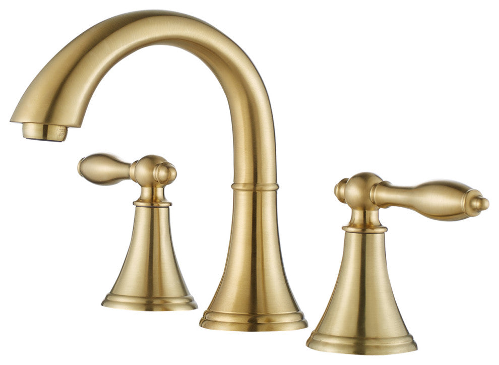 Florence Two-Handle 8" Widespread Bathroom Faucet Brushed Gold, Brushed Gold