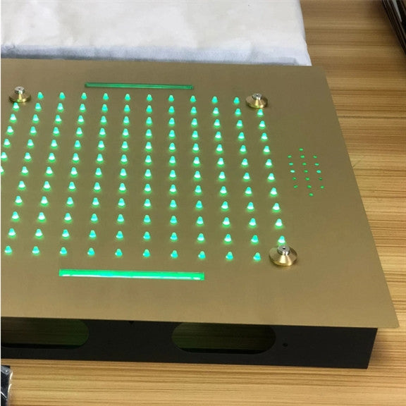LED Musical Shower System, Hand Shower, Rose Gold A - Touch Control Panel