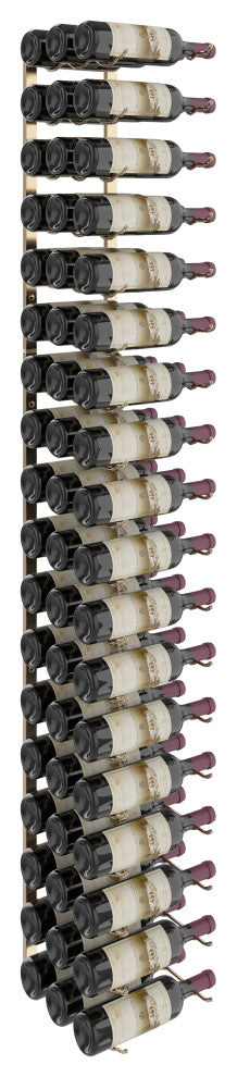 W Series Luxe Wine Rack 6 Wall Mounted Bottle Storage, Golden Bronze, 54 Bottles