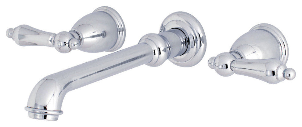 Kingston Brass Two-Handle Wall Mount Tub Faucet, Polished Chrome