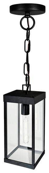 Windsor 1 Light Black Outdoor Ceiling Light