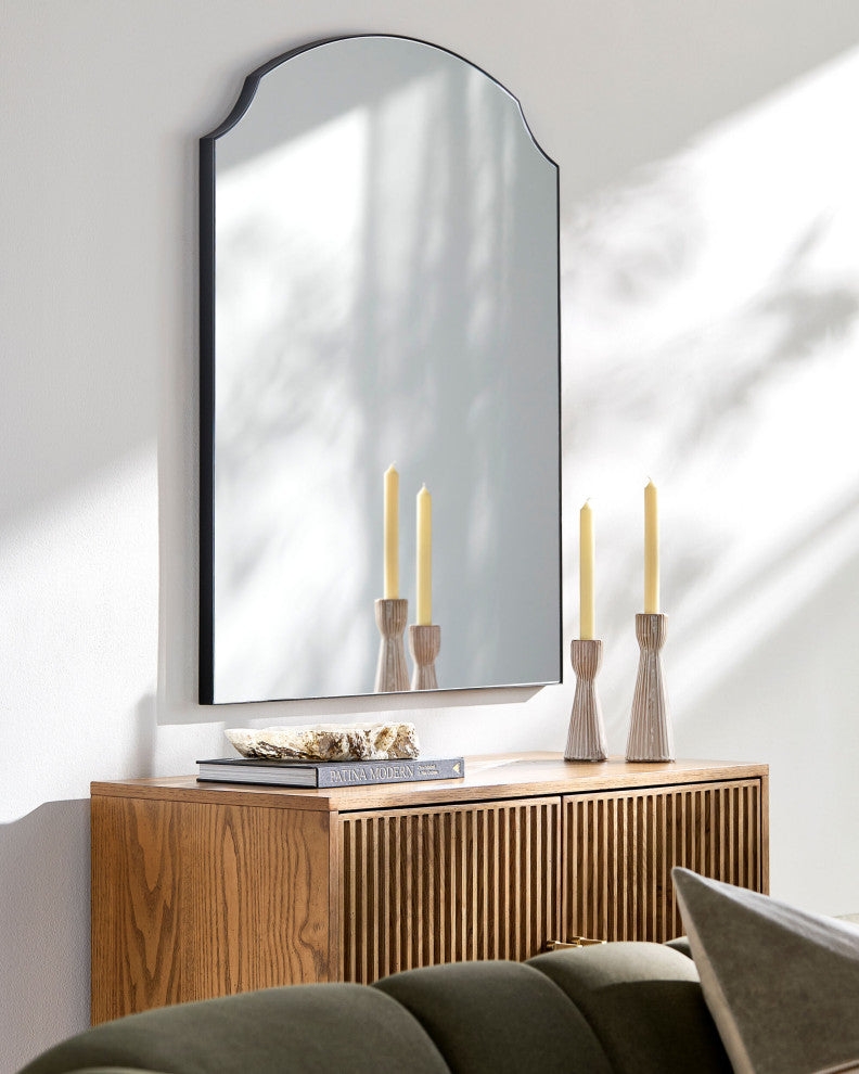 Galey Alix x Livabliss Landon GALA-1001 Accent Mirror, Black, 36"H x 29"W x 1"D