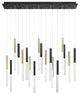 Benicio 18 Light Chandelier, Gold and Black