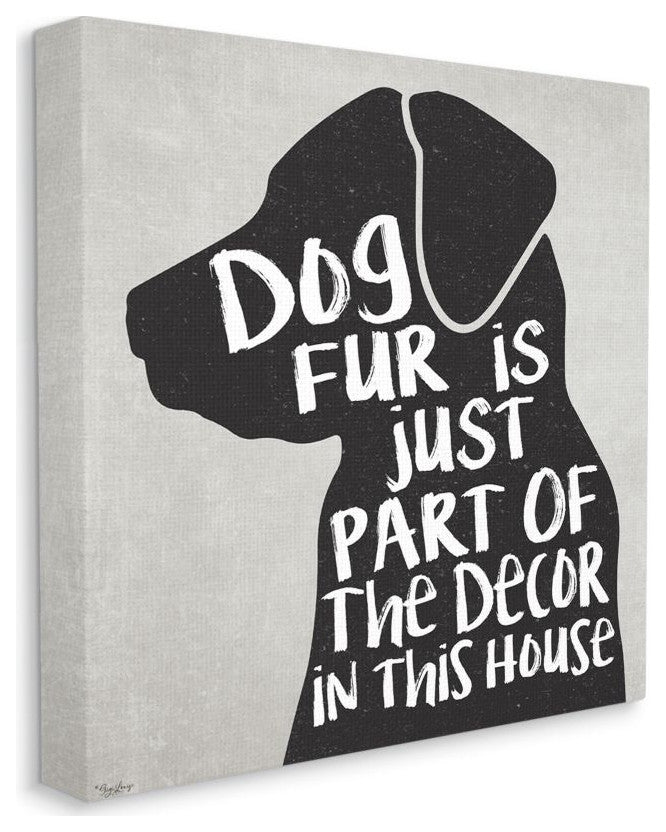 Dog Fur Decor Phrase Humor Black Lab Family Pet,1pc, each 30 x 30