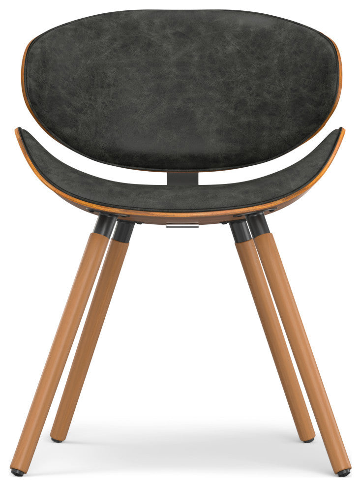 Marana Dining Chair in Slate Grey Vegan Faux Leather