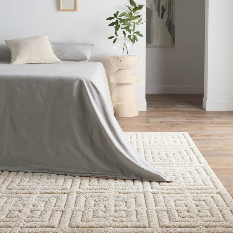 Jaipur Living Marvelle Geometric Cream Area Rug 5'3"X7'6"