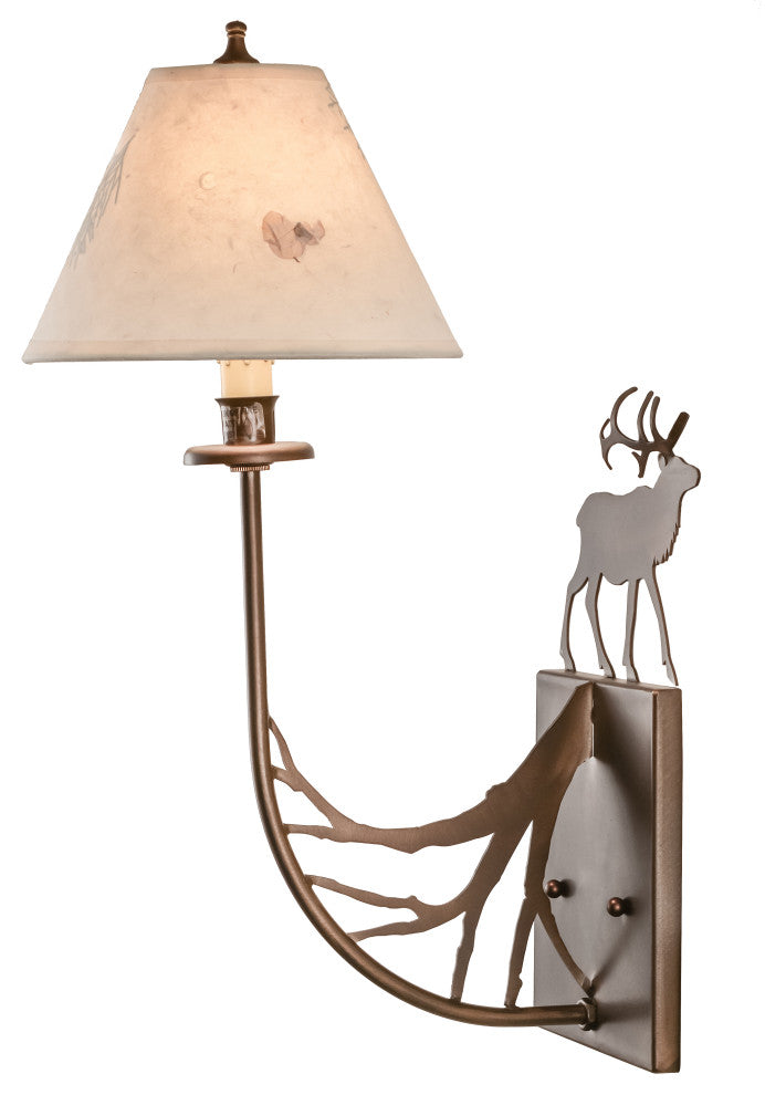 8 Wide Lone Elk Wall Sconce