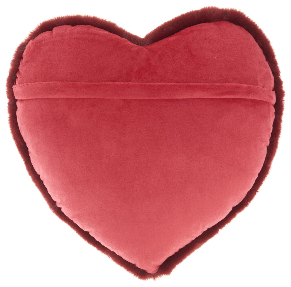 Mina Victory SN103 Throw Pillow, Deep Red, 18"X18"