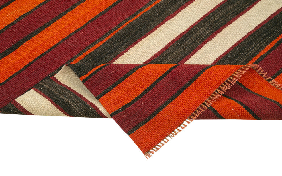 Rug N Carpet - Handwoven Oriental 2' 8" x 10' 9" Rustic Runner Kilim Rug