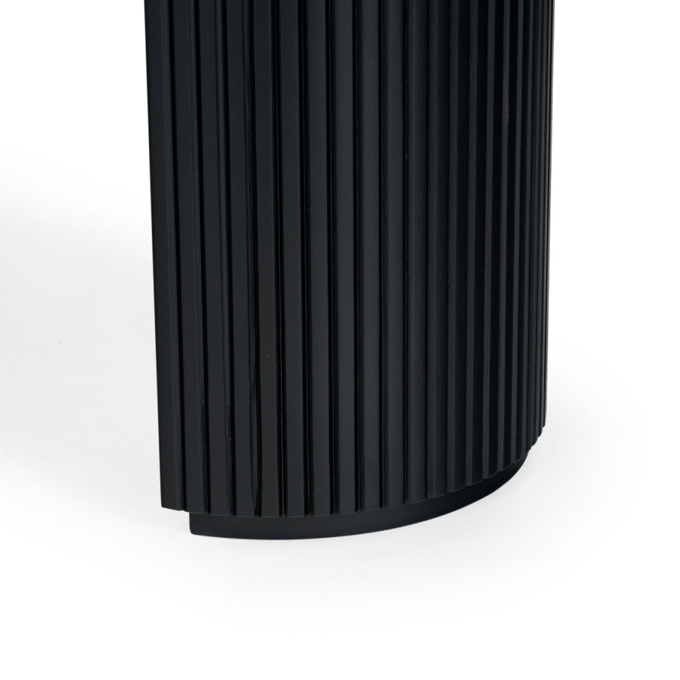 Safavieh Couture Rikki Fluted 1 Drawer Console, Black