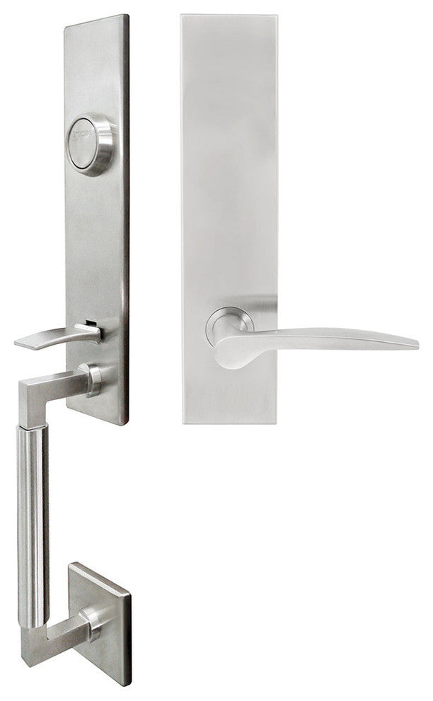 Toronto Lever, Tubular Dummy Handleset, Left Hand, Satin Stainless Steel
