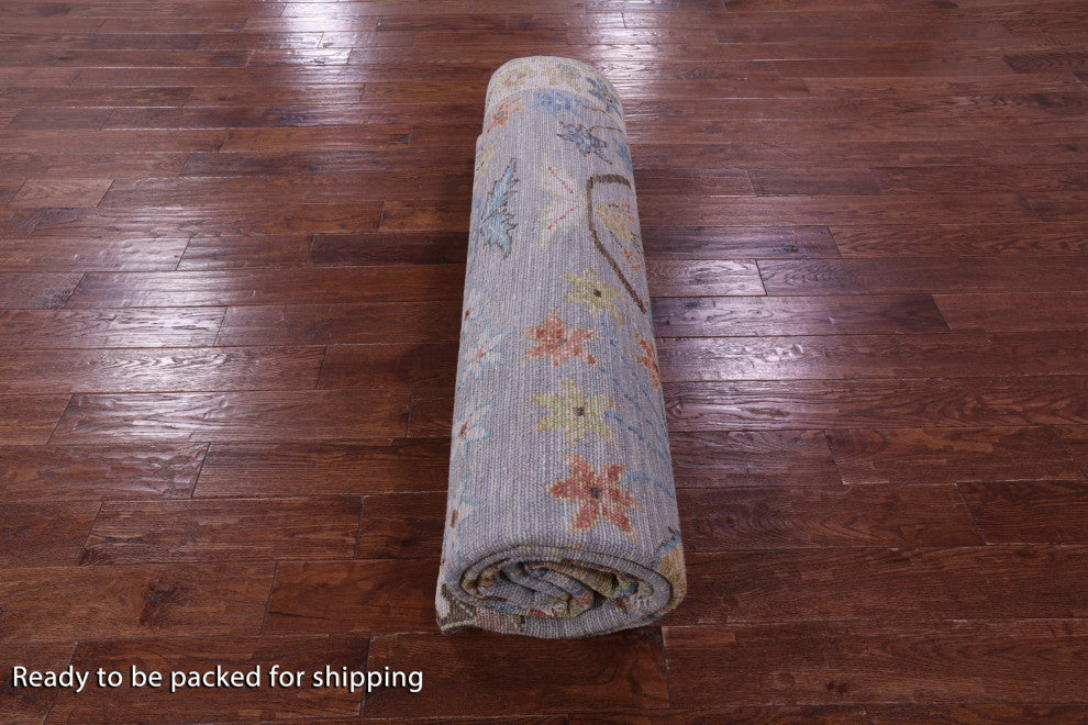 Handmade Turkish Oushak Wool Rug 9' 0" X 11' 11" - Q15821