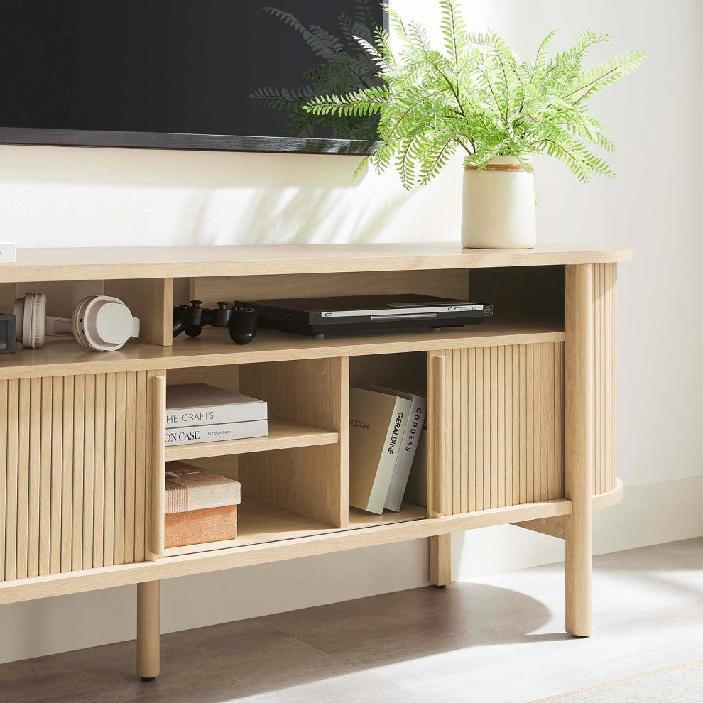 Cadence 71" TV Stand, Oak