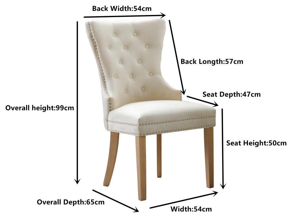 Home Beyond Velvet Upholstered Armless Dining Chairs, Tan