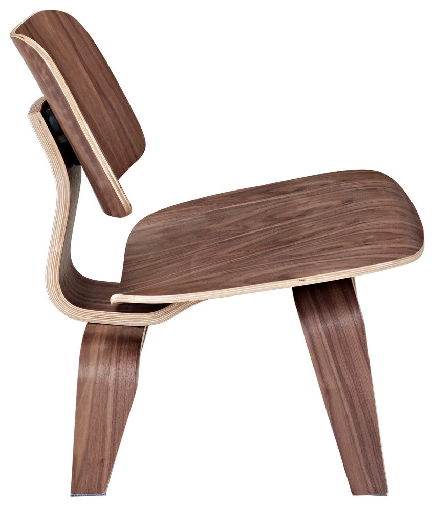 Fathom Wood Lounge Chair, Walnut