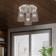Cityview 3 Light Brushed Nickel Large Flush Mount
