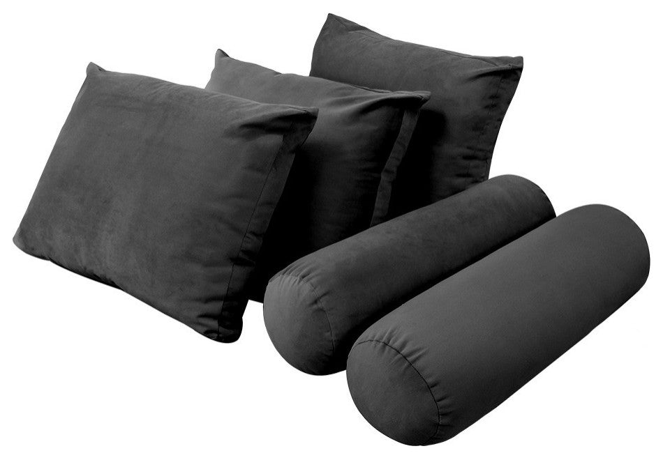 STYLE V3 Twin Velvet Knife Edge Indoor Daybed Bolster Pillow |COVER ONLY| AD350