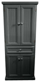 Coastal Wide Kitchen Pantry Cabinet, Iron Ore