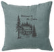Image Pillow 16x16 Welcome Cabin Linen Ocean
