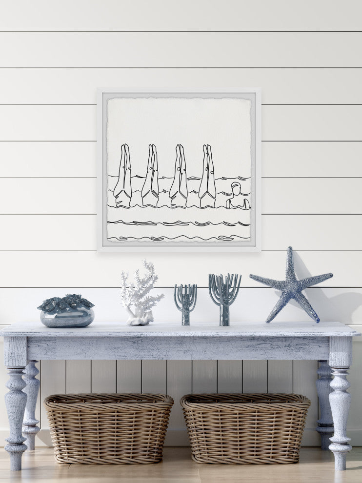 "Syncrhonized Movement" Framed Painting Print, 24x24