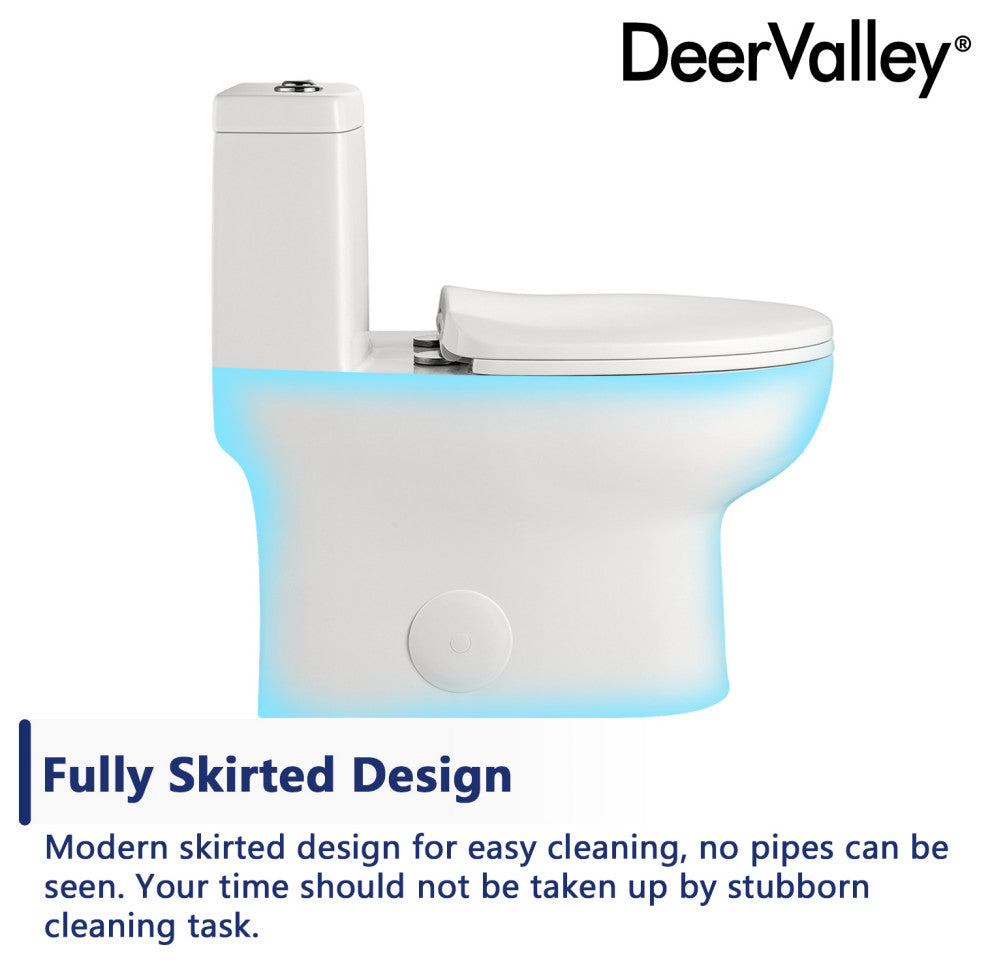 Standard ADA Height One-Piece Elongated Toilet, Dual Flush, 0.8/1.28 GPF