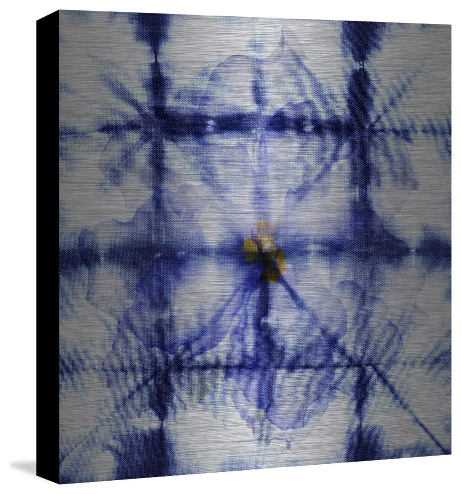 "Boxed in Blue" UV Ink Print on Brushed  Aluminum, 40"x40"