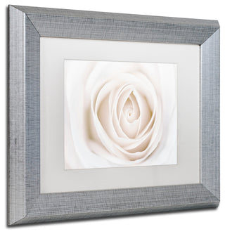 Cora Niele 'White Rose' Matted Framed Art