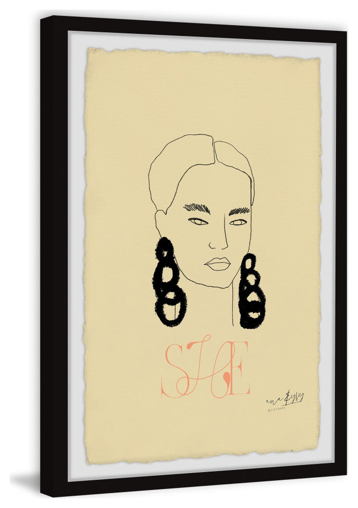 "Just a Girl" Framed Painting Print, 8x12