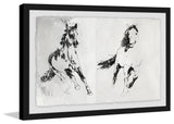 "Running Horses" Framed Painting Print, 36"x24"