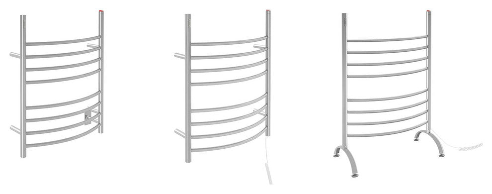 Ancona Imperia 3-in-1 8-Bar Polished Towel Warmer With On-Board Timer