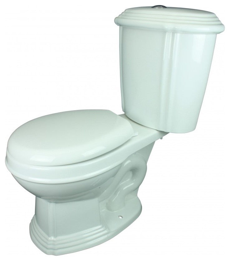 13752 Toilet White Sheffield Round Dual Top Flush, White