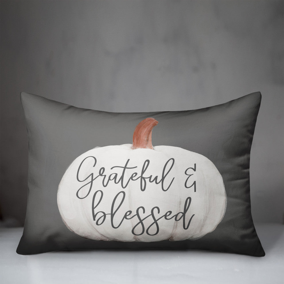 Welcome Autumn Pumpkins 14x20 Spun Poly Pillow